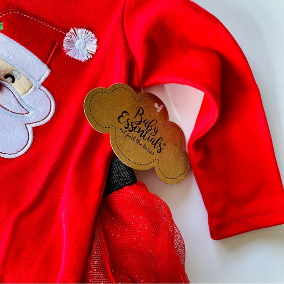 Baby Essentials | 4 Piece Santa Tutu Leg Warmer Bow Outfit NWT 3 Months - Picture 4 of 8